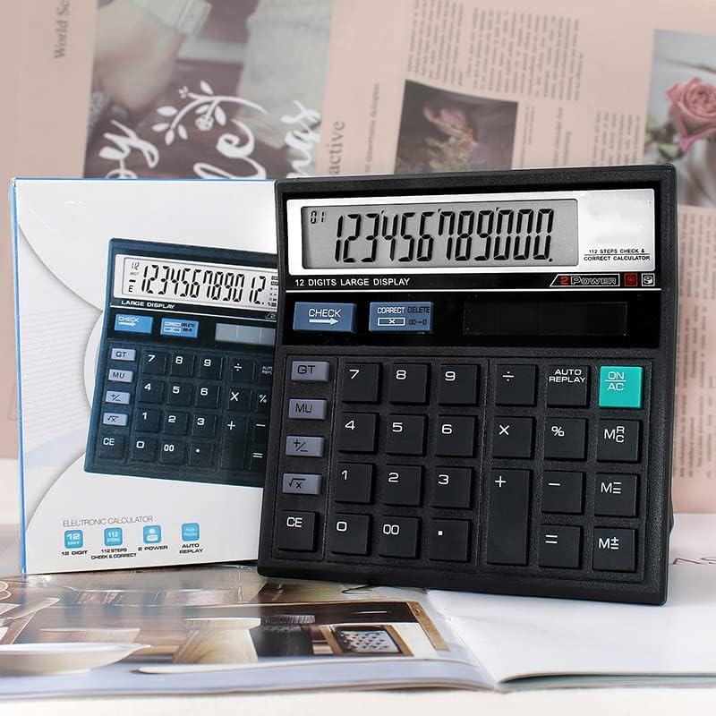 Cujux 12-znamenkasta solarna baterija Dual Power Exclat Excure Office Office Desktop Kalkulator alat za proračun
