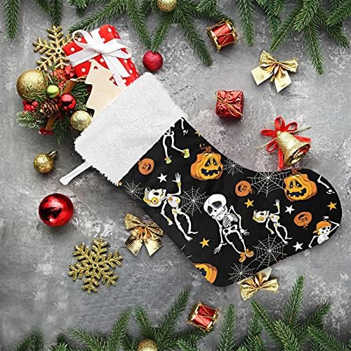 Alaza Božićne čarape Sablasne plesne kosture za Noć vještica i bundeve uzorak klasik personalizirani veliki ukrasi