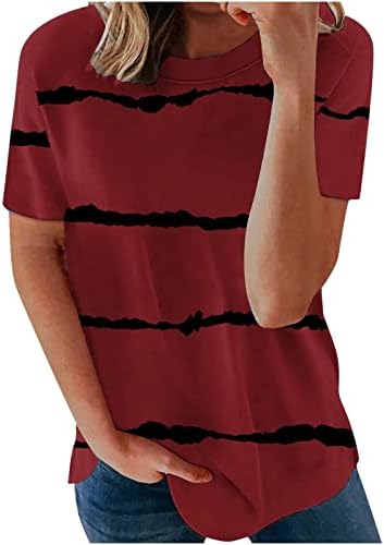Ženska majica Jesen Ljetna odjeća Trendi kratki rukav Crew vrat pamučna grafička lounge bluza za djevojke C1 C1