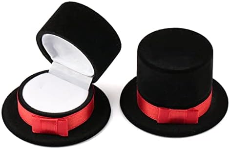 Crveni crni cilindar kutija za nakit od somota kutija za vjenčani prsten kutija za izlaganje