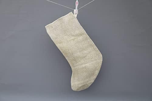 Sarikaya jastuk božićne čarape, bež čarape, konoplje božićne čarape, kilim čarapa, čarapa Santa Cruz, božićna