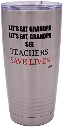 Rogue River Tactical Funny Teacher's Save Lives velika putna čaša od nerđajućeg čelika od 20 unci sa čašom sa