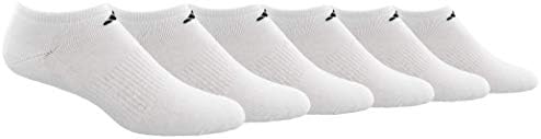 Adidas Muški atletic Nema čarapa - 6 pakovanja - bijelo / crno, bijelo / crno, veliko