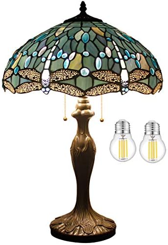 WERFACTORY Tiffany lampa morski plavi vitraž noćni ormarić lampa Dragonfly Style stol za čitanje lagana