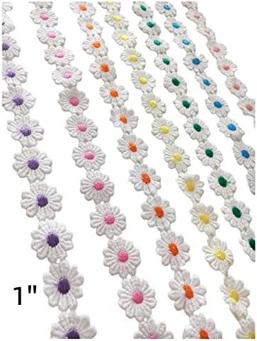 Hellensp 7 jarda 1 '' tratinčica cvijeta čipkasti obveznica ukrašavanje čipka za cvijeće za šivanje zanatskog