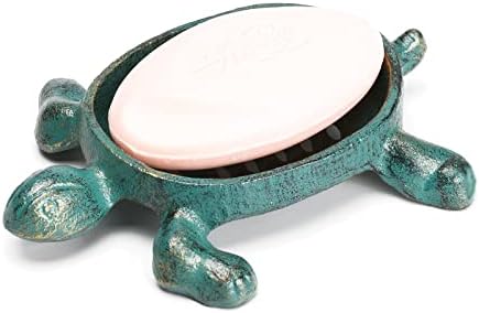 BrasStar Liven kornjača soap držač posuđa, zeleno odvodno posuđe za kuhinjsku tuširanje kupaonica, seoska