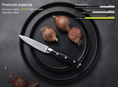 linoroso Set kuhinjskih alata od 2 komada / 16,5 držač magnetnog noža za zid sa nožem za čišćenje 3,5 inča