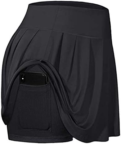 CHNNKKAOP cvjetna suknja ženske golf Skorte visokog struka sportske plisirane suknje džepovi
