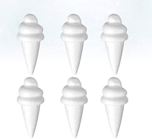 STOBOK Ornament zanat 6 kom Bijeli obrtni pjena sladoled u obliku polistirene kuglice za sladoled