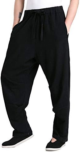 Zooboo muške borilačke vještine Hlače Kung Fu Lanene pantalone Tang odijelo