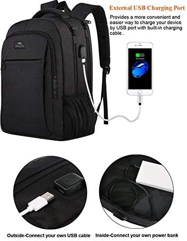 Batein Business Travel Backpack, ruksak za laptop sa USB priključkom za punjenje za muškarce Ženske dječake Djevojke,