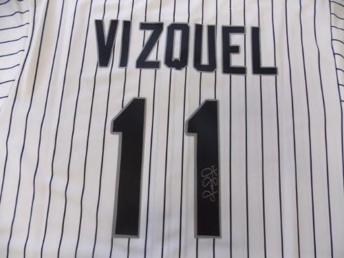 Omar Vizquel Autographied Chicago White Sox Jersey W / Dook, Slika Omar potpisao za nas, PSA / DNK Ovjerenik,