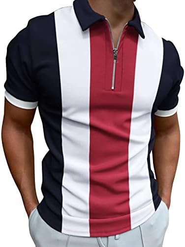 Muška golf majica Retro boja vanjski ulični kratki rukovi s gumb-dolje Odjeća za ispis Ležerna