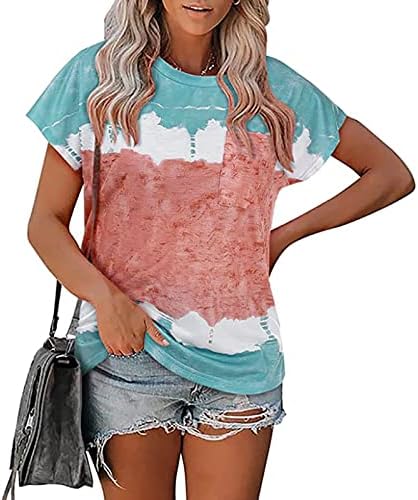 Kratki rukav 2023 odjeća trendi pamučna grafička ručica bluza za ženska košulja Crewneck Summer Fall Teen Girls