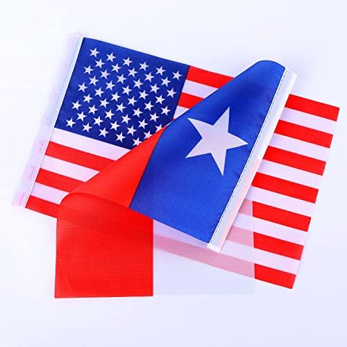 FWIW 2 Pack American SAD Texas zastava Teksas Stolna zastava, Mali Mini Texas State Office Desk za zastave