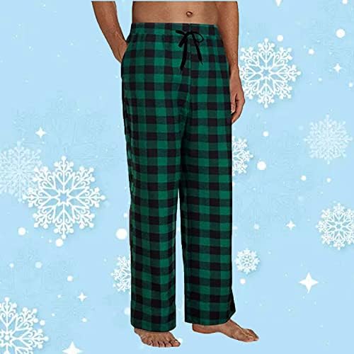 Muške karirane pidžame hlače mekani donji dio spavanja Lounge pidžame pantalone vezice PJ-ove