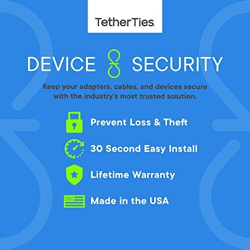 TetherTies Cable Tethers Black 60 Pack / DIY Kit / prilagodljivi kablovi za kablove | Računari