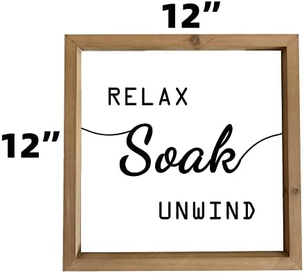 Seifud Relax znak za odmotavanje 12x12 inča-dekor za opuštanje Relax znaka za namakanje, zidni dekor