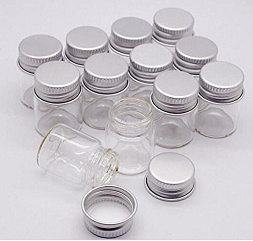 12pcs 15ml Clear Empty malim staklenim bočicama za pohranu ulja s aluminijskim vijčanim poklopcem uzorak