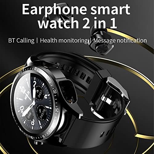 Moresec Smart Watch s ušicama, 2 u 1 Bluetooth fitness sat, 1,28 inčni Bluetooth sat sa korakom,