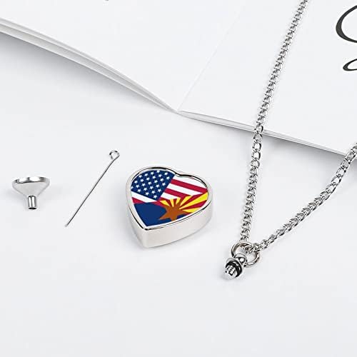 Zastava SAD-a i države Arizona pas pepeo urna ogrlica mačka kremiranje nakita Memorijalna uspomena