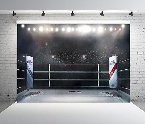 BELECO 5x3ft tkanina Boxing Ring pozadina zamagljen gledalac i Stadion MMA Arena fotografija pozadina