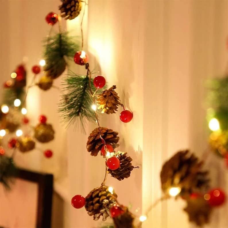Unutrašnja svjetla sa žicama slatka, 20 LED prazničnih svjetiljki, unutrašnja dekorativna Božićna imela