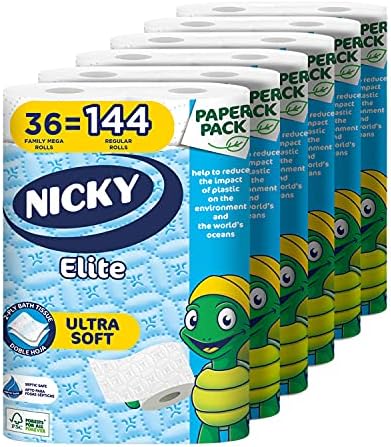 Nicky® Elite kupatilo tkiva 36 Ultra meke Mega Rolls & Elite Adapt-a-size papirne ubruse 24 velike rolne