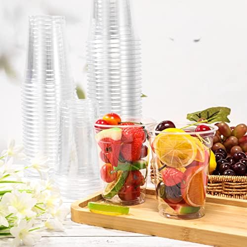 Amyhill 1000 kom prozirnih plastičnih čaša za piće, 12 oz jednokratnih hladnih čaša za piće za piće,