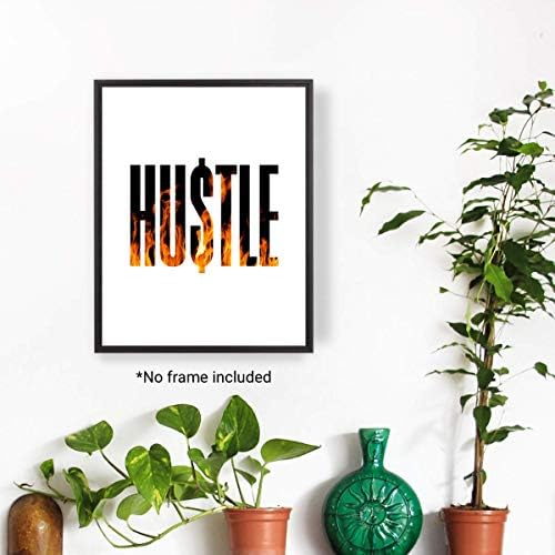 unoXdos Hustle Poster 11x14 College Room & amp; ured dekor Hangings – Neuramljen-pozitivan citat /