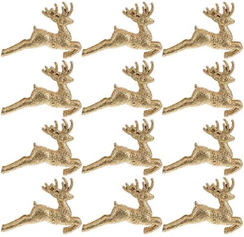 Soimiss 12pcs trčanje jelena božićno stablo topper jelena krovna dekor za kućnu zabavu