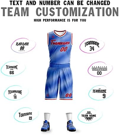 Prilagođeni gradijentni košarkaški dres tiskani naziv tima i broj personalizirani sportski uniform