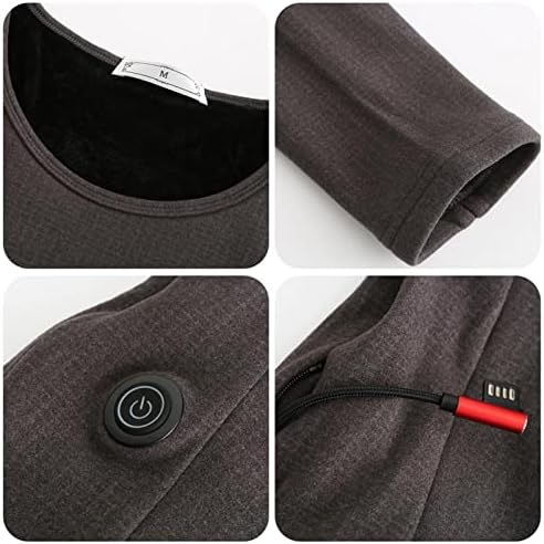 LIUHD temperatura Podesiva odjeća za grijanje grijanje donji veš sa 3 jastučića za grijanje perive USB električne