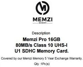 MEMZI PRO 16GB Klasa 10 80MB/s SDHC memorijska kartica za digitalne kamere serije Fujifilm FinePix J,