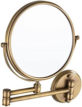 Antikno bronzano ogledalo za ljepotu, Hotelsko zidno sklopivo ogledalo za šminkanje,dvostrano ogledalo za