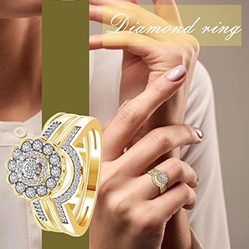 Prstenje vjenčanja i angažmana Kreativni prsten valovita guza cvjetni okrugli dame oblikovati zupčani