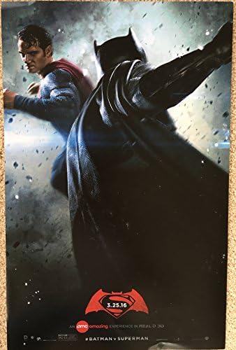 BATMAN VS SUPERMAN DAWN of JUSTICE AMC originalni filmski Poster 11x17-SET od 2 W/BONUS SET tetovaža