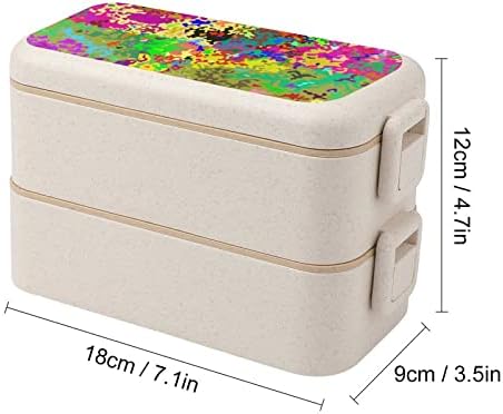 Šarene kamuflage dvostruko slaganje Bento ručak Modern Bento kontejner sa setom pribora