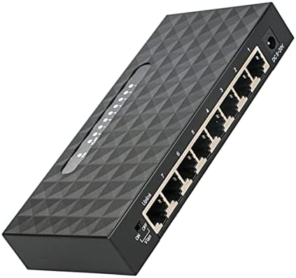 SOLUSTER Ethernet Splitter Ethernet prekidač 3 kom 8 US Network Crni port Switch Desktop br. Utikač VLAN