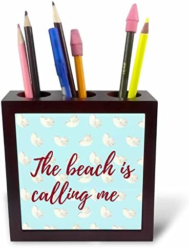 3drose 3dRose - Citati na plaži-slika citata na plaži-držači olovki za pločice
