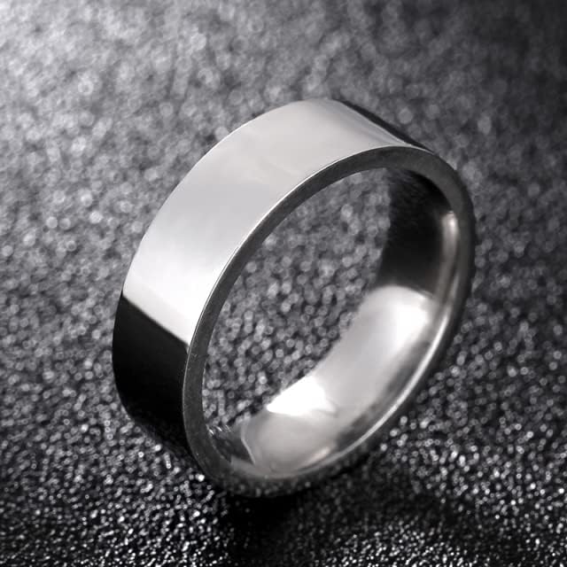 Koleso 316L 4mm prstenovi Tiny Band Ring za muškarce i žene modni srebrni rep prsten-88028