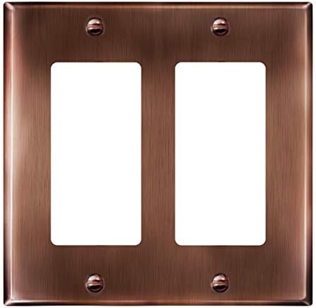 ENERLITES Dvostruki ukras ili ploča od metalne ploče od nehrđajućeg čelika, otporna na koroziju, standardna