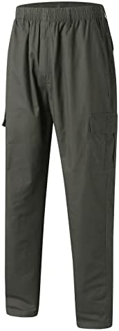 Mens modni casual labavi pamučni plus veličine džep čipkaste pantalone muške hlače