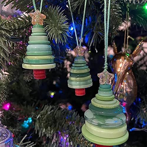 Božićni gumb Božićno ukrašavanje stabla Privjesak Creative DIY Christmas Drvo ukras 14mm Kvarcni nokat