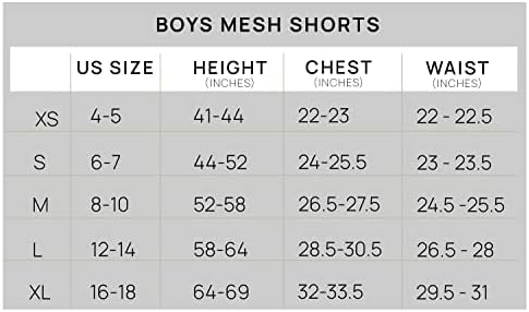 Real Essentials Boys 'Packing Mesh Active Actithetic Performance Košarkaške kratke hlače sa džepovima