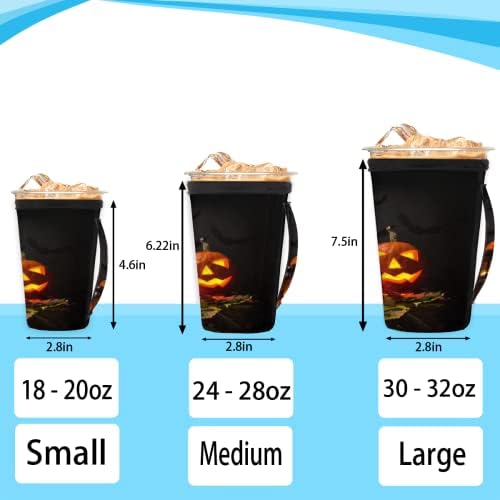 Halloween bundeve lanter 62 pucketa za piće s rukom s ručkom neoprenske čaše za sode, latte, čaj,