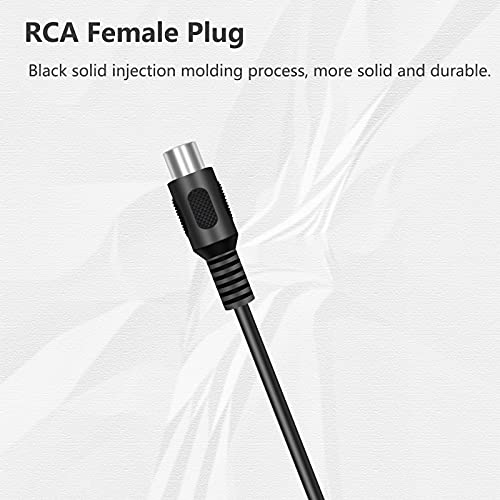 Bolvek 4 Pack RCA ženski do žice zvučnika, RCA ženski utikač konektor za adapter na goli žica otvoreni audio
