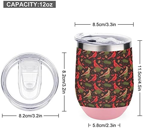 Kardinal i smreka uzorak Tumbler Cup vakuum izolirana čaša od nehrđajućeg čelika kava putnička boca 12 oz sa