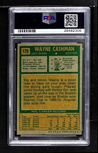 1971 TOPPS 129 Wayne Cashman Boston Bruins PSA PSA 7.00 Bruins