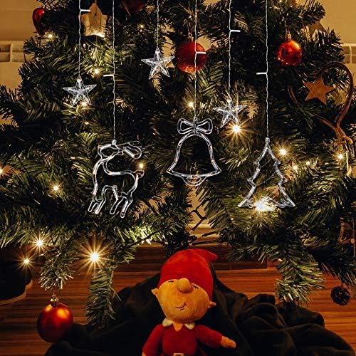 GALPADA Božić dekoracije 1pc Božić tema niz svjetlo LED viseća lampa ukras bez baterije